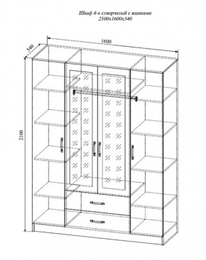 Шкаф распашной Софи  СШК1600.1  (ДСВ) в Ирбите - irbit.mebel-e96.ru