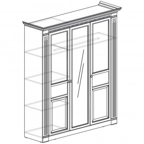 Шкаф трехдверный Лючия 180 дуб оксфорд (Яна) в Ирбите - irbit.mebel-e96.ru