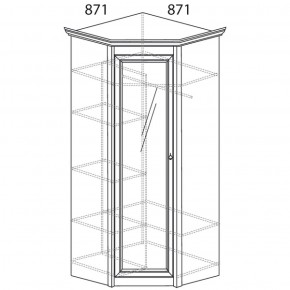 Шкаф угловой Флоренция 641 (Яна) в Ирбите - irbit.mebel-e96.ru