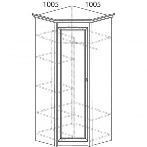 Шкаф угловой Флоренция 662 фасад глухой (Яна) в Ирбите - irbit.mebel-e96.ru