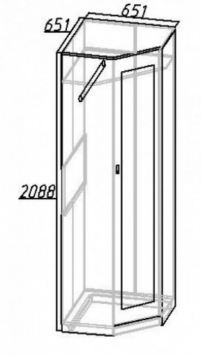 Шкаф угловой Комфорт 1 в Ирбите - irbit.mebel-e96.ru