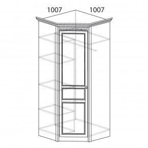 Шкаф угловой Лючия 183 дуб оксфорд (Яна) в Ирбите - irbit.mebel-e96.ru