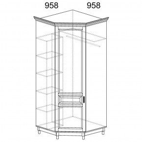 Шкаф угловой Прованс 418 (Яна) в Ирбите - irbit.mebel-e96.ru