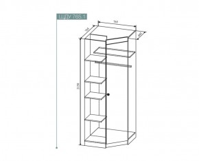 Шкаф угловой Сканди , ШДУ765.1 (ДСВ) в Ирбите - irbit.mebel-e96.ru