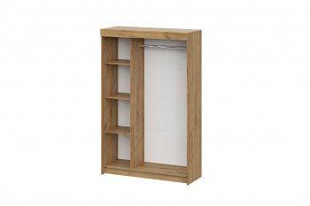 Шкаф-купе ШКП-7 1300 мм золотой/белый (СВ) в Ирбите - irbit.mebel-e96.ru