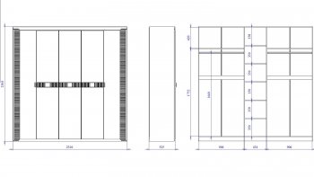 Шкаф 2300 мм 5 дверный Сиде (СБК) в Ирбите - irbit.mebel-e96.ru