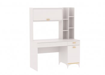 Стол письменный с надстройкой Сиде Белый (СБК) в Ирбите - irbit.mebel-e96.ru