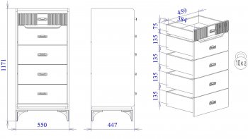 Комод высокий Сиде Белый (СБК) в Ирбите - irbit.mebel-e96.ru