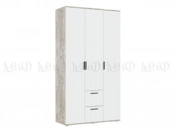 Шкаф 1200 мм Сильвия, дуб юкон/белый (Миф) в Ирбите - irbit.mebel-e96.ru