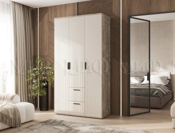 Шкаф 1200 мм Сильвия, дуб юкон/кашемир (Миф) в Ирбите - irbit.mebel-e96.ru
