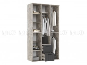 Шкаф 1200 мм Сильвия, дуб юкон/графит (Миф) в Ирбите - irbit.mebel-e96.ru