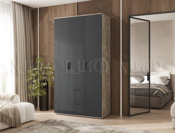 Шкаф 1200 мм Сильвия, дуб юкон/графит (Миф) в Ирбите - irbit.mebel-e96.ru