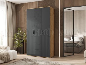 Шкаф 1200 мм Сильвия, крафт/графит (Миф) в Ирбите - irbit.mebel-e96.ru
