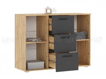 Комод Сильвия, крафт/графит (Миф) в Ирбите - irbit.mebel-e96.ru