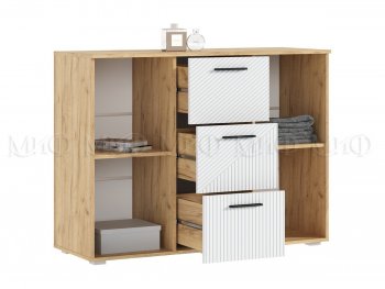 Комод Сильвия, крафт/белый (Миф) в Ирбите - irbit.mebel-e96.ru