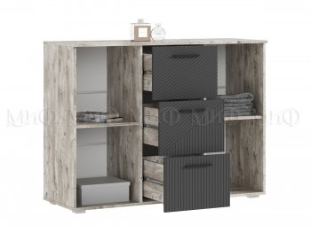 Комод Сильвия, дуб юкон/графит (Миф) в Ирбите - irbit.mebel-e96.ru