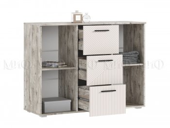 Комод Сильвия, дуб юкон/кашемир (Миф) в Ирбите - irbit.mebel-e96.ru