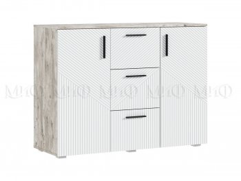 Комод Сильвия, дуб юкон/белый (Миф) в Ирбите - irbit.mebel-e96.ru