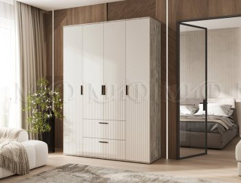 Шкаф 1600 мм Сильвия, дуб юкон/кашемир (Миф) в Ирбите - irbit.mebel-e96.ru
