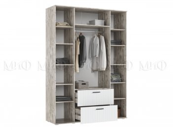 Шкаф 1600 мм Сильвия, дуб юкон/белый (Миф) в Ирбите - irbit.mebel-e96.ru