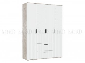 Шкаф 1600 мм Сильвия, дуб юкон/белый (Миф) в Ирбите - irbit.mebel-e96.ru