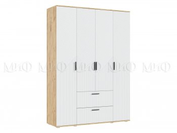 Шкаф 1600 мм Сильвия, крафт/белый (Миф) в Ирбите - irbit.mebel-e96.ru