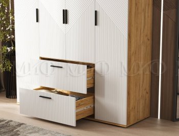 Шкаф 1600 мм Сильвия, крафт/белый (Миф) в Ирбите - irbit.mebel-e96.ru