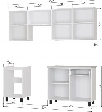 Кухонный гарнитур Сканди №2 2000 мм (БТС) в Ирбите - irbit.mebel-e96.ru