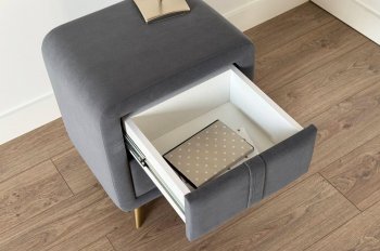 Тумба прикроватная Софи 2 графит (Мебельсон) в Ирбите - irbit.mebel-e96.ru