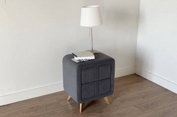 Тумба прикроватная Софи 2 графит (Мебельсон) в Ирбите - irbit.mebel-e96.ru