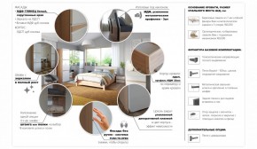 Спальня Дакота Комод 4ящ Дуб сонома/Белый глянец в Ирбите - irbit.mebel-e96.ru