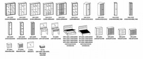 Спальный гарнитур ЛУНА (модульный)  Бодега белая в Ирбите - irbit.mebel-e96.ru