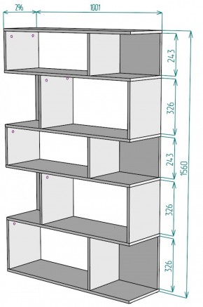 Стеллаж S11 (Белый) в Ирбите - irbit.mebel-e96.ru