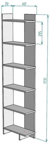 Стеллаж S4 (Белый) в Ирбите - irbit.mebel-e96.ru