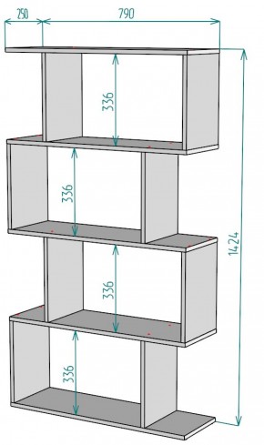 Стеллаж S52 (Белый) в Ирбите - irbit.mebel-e96.ru