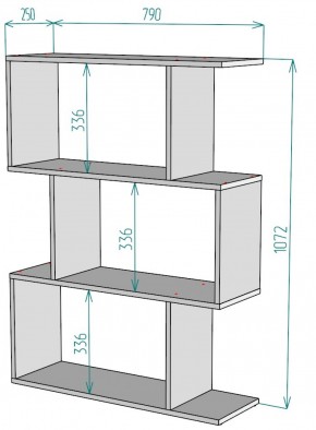 Стеллаж S53 (Белый) в Ирбите - irbit.mebel-e96.ru