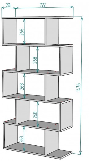 Стеллаж S58 (Белый) в Ирбите - irbit.mebel-e96.ru