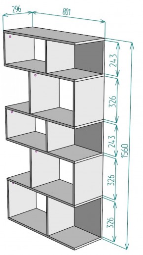 Стеллаж S6 (Белый) в Ирбите - irbit.mebel-e96.ru