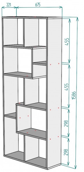 Стеллаж S8 (Белый) в Ирбите - irbit.mebel-e96.ru