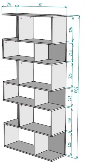 Стеллаж S9 (Белый) в Ирбите - irbit.mebel-e96.ru