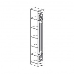 Стеллаж торцевой Лючия 190 дуб оксфорд (Яна) в Ирбите - irbit.mebel-e96.ru