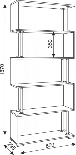 Стеллаж Зигзаг-1 (Риннер) в Ирбите - irbit.mebel-e96.ru