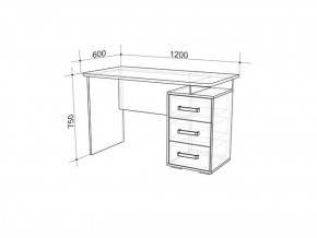 Стол компьютерный Лайт-2 (1200) в Ирбите - irbit.mebel-e96.ru