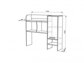 Стол компьютерный с надстройкой Лайт-1 (1200) в Ирбите - irbit.mebel-e96.ru