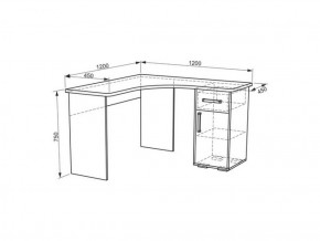 Стол компьютерный угловой Лайт-1 (1200) в Ирбите - irbit.mebel-e96.ru