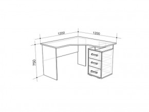 Стол компьютерный угловой Лайт-2 (1200) в Ирбите - irbit.mebel-e96.ru