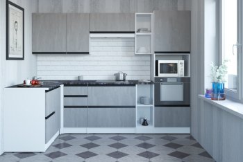 Кухонный гарнитур Сюита мега прайм 1500*2700 мм (Герда) в Ирбите - irbit.mebel-e96.ru