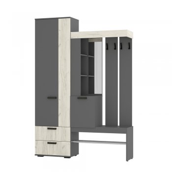 Прихожая Трамп графит/крафт белый (БТС) в Ирбите - irbit.mebel-e96.ru