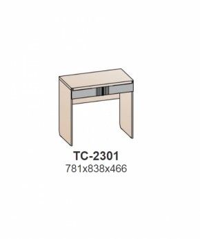 Туалетный стол ШЕР Дуб серый/айронвуд серебро (ТС-2301) в Ирбите - irbit.mebel-e96.ru | фото