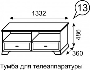 Тумба для телеаппаратуры Венеция 13 бодега в Ирбите - irbit.mebel-e96.ru